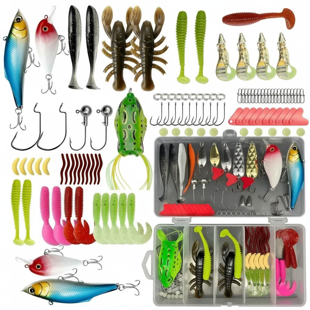 Fishing Hook Jig - Набор из 133 предметов: премиум-снасти для
