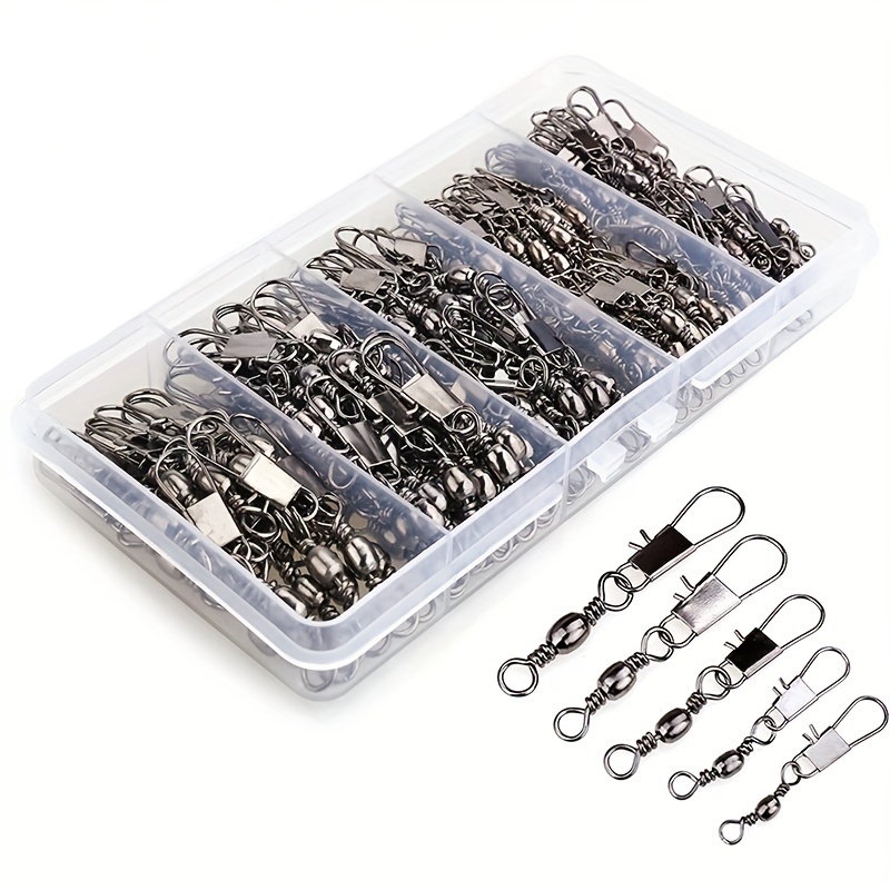 Fishing Hook Offset - 50/200 шт. Вертлюги-карабины для рыбалки, рыболовные