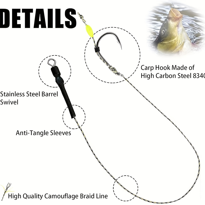 Набор для карповой ловли YOTO, – обзор и цена Fishing Hook Assortment