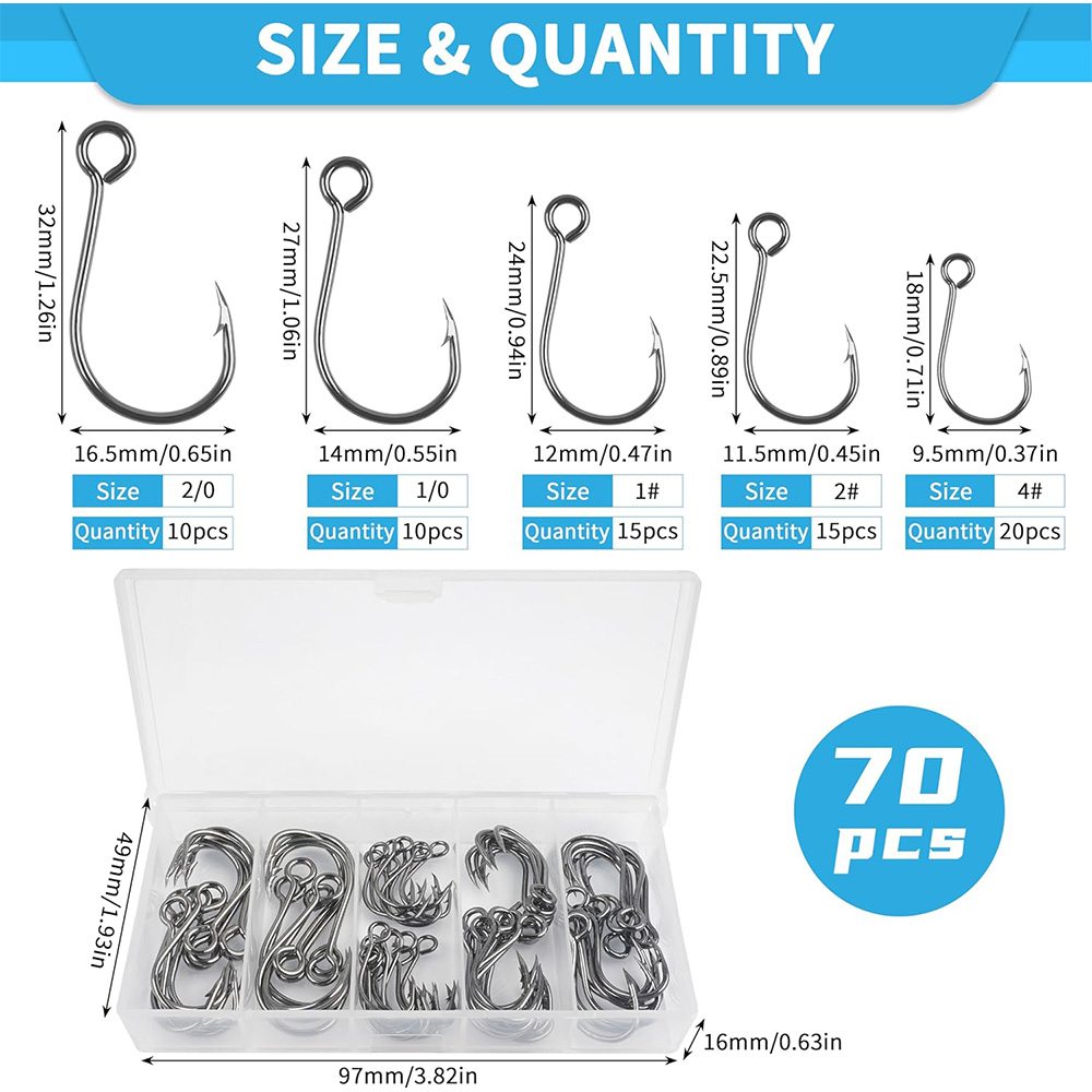 70 шт., встроенные одинарные к – обзор и цена Fishing Hook Offset